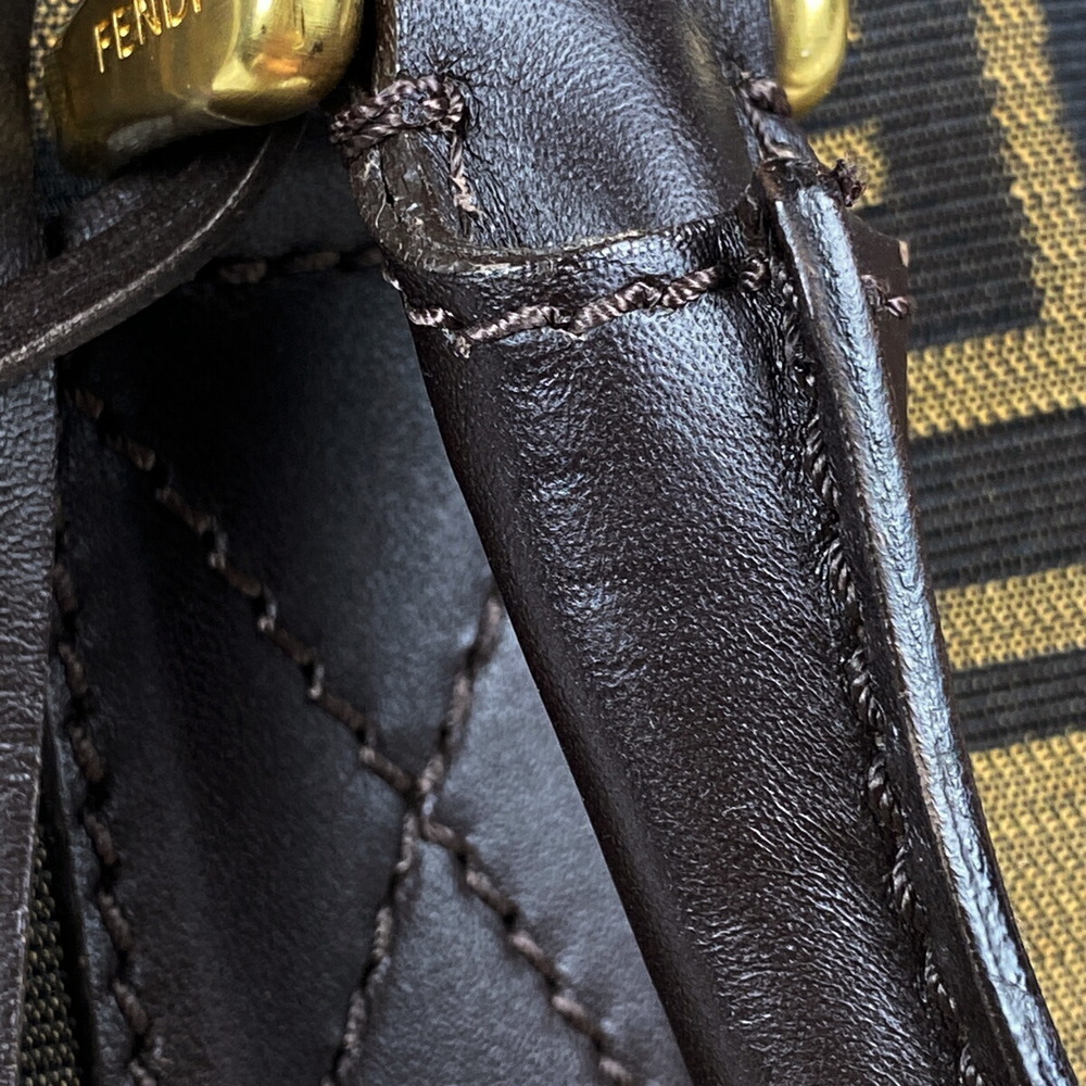 Fendi Zucca Pattern All Over Handbag Canvas Brown… - image 5